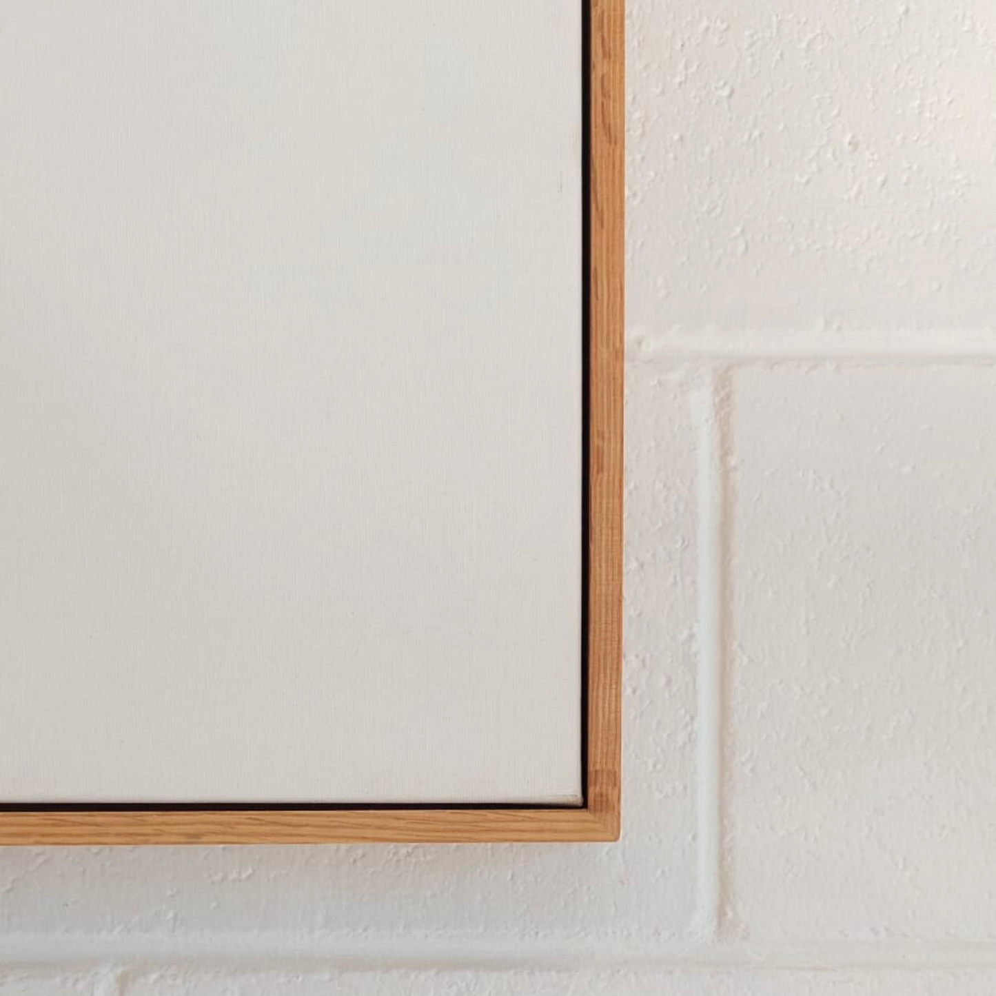 Oak Floating Frame 55mm with artist grade blank canvas