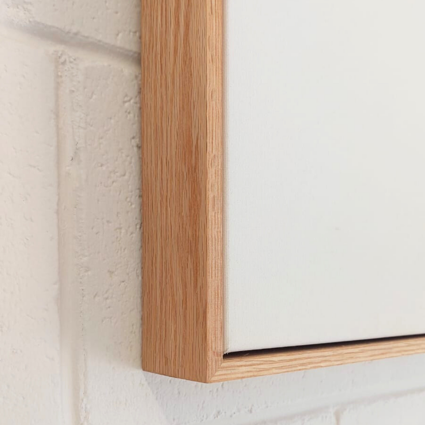 Artist Grade Blank Canvas with Oak Float Frame