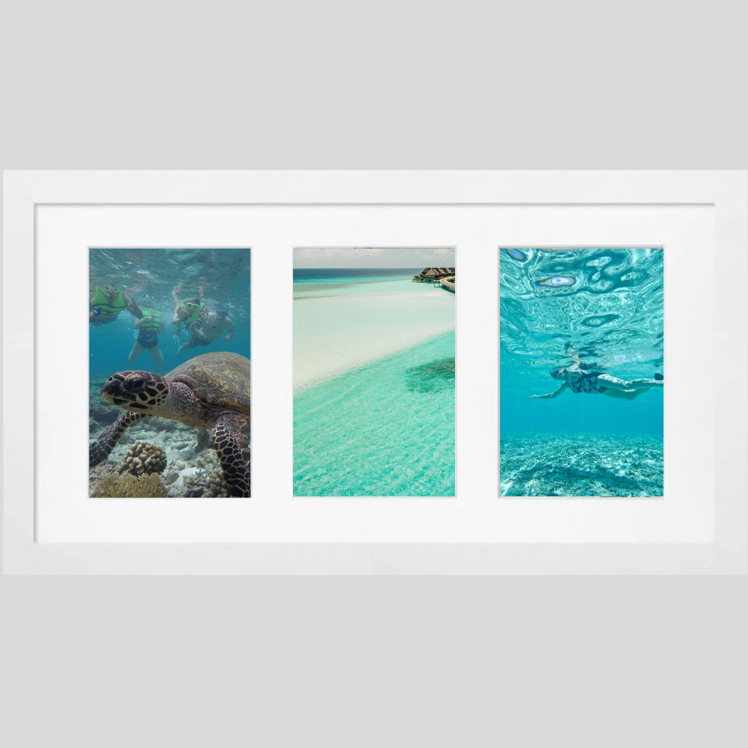 Deluxe Collage Gallery Photo Frame White - Suits 3 4x6 Prints