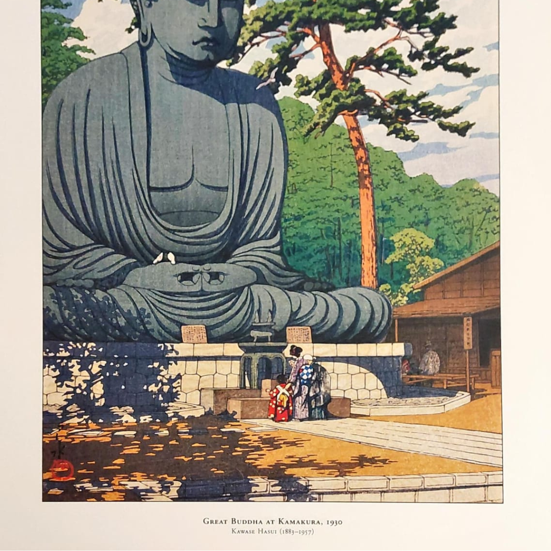 Great Buddha at Kamakura - Framed Kawase Hasui Wood Block Print