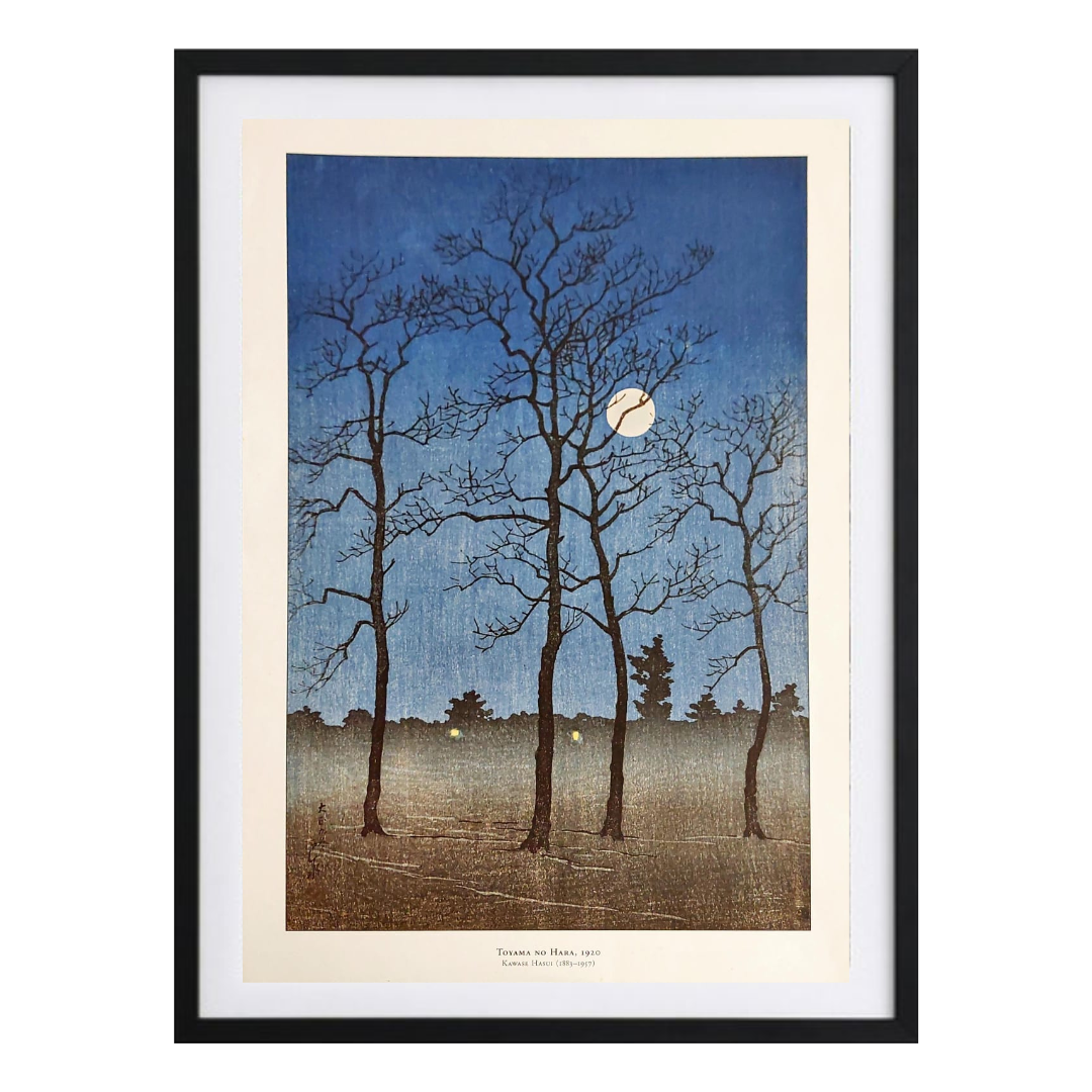 Toyama No Hara 1920 - Framed Kawase Hasui Wood Block Print