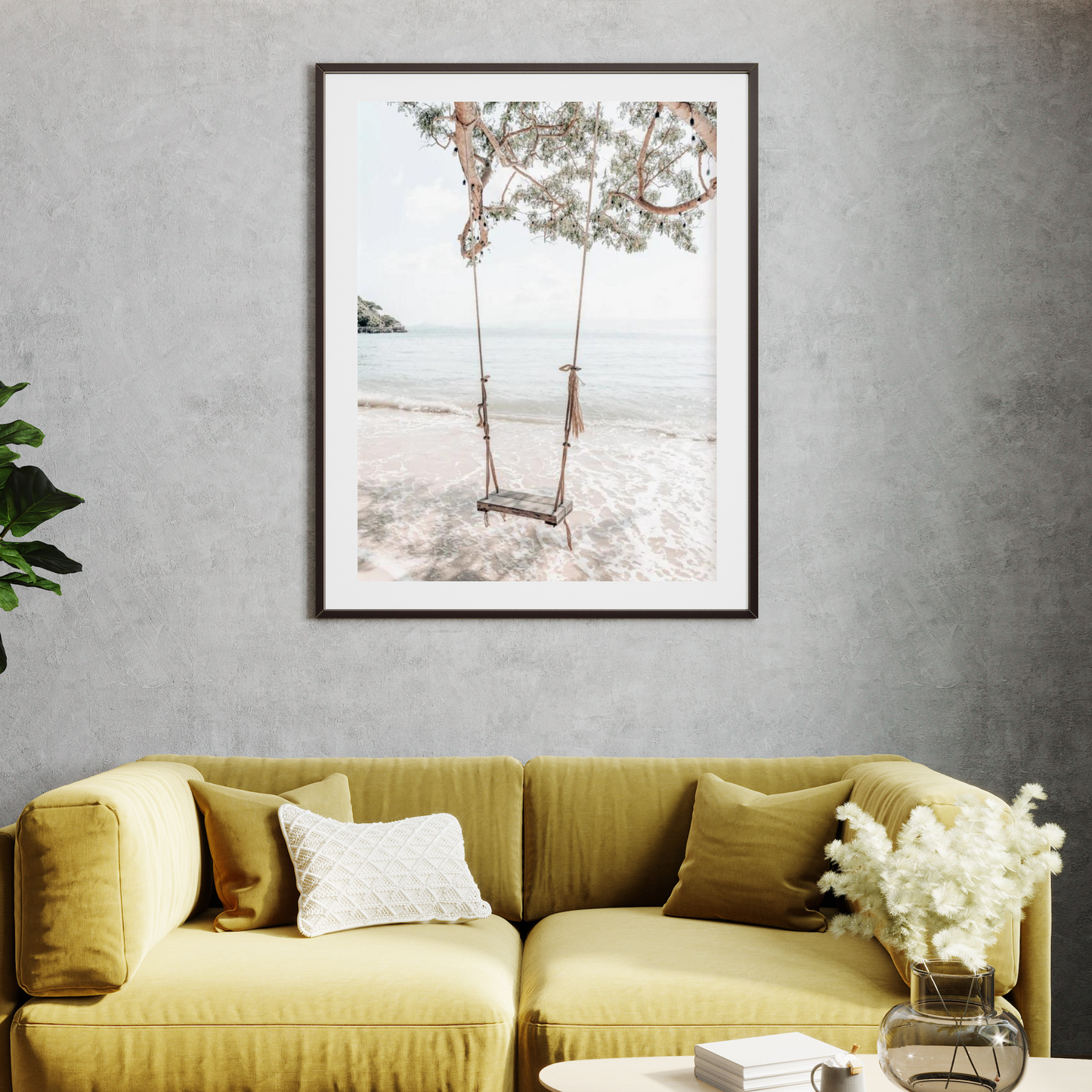 Tree Swing On Tropical Island Beach Photographic Print