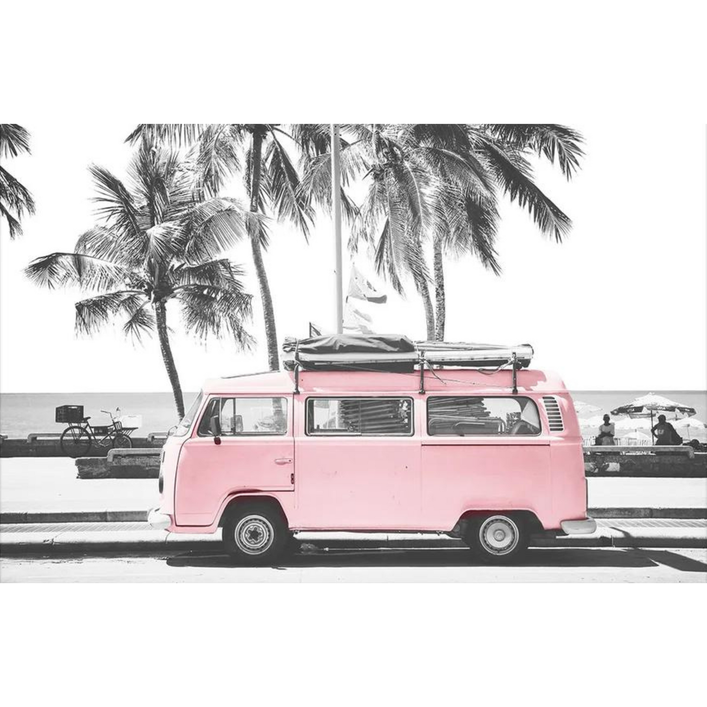 Pink Kombi Photographic Art Print