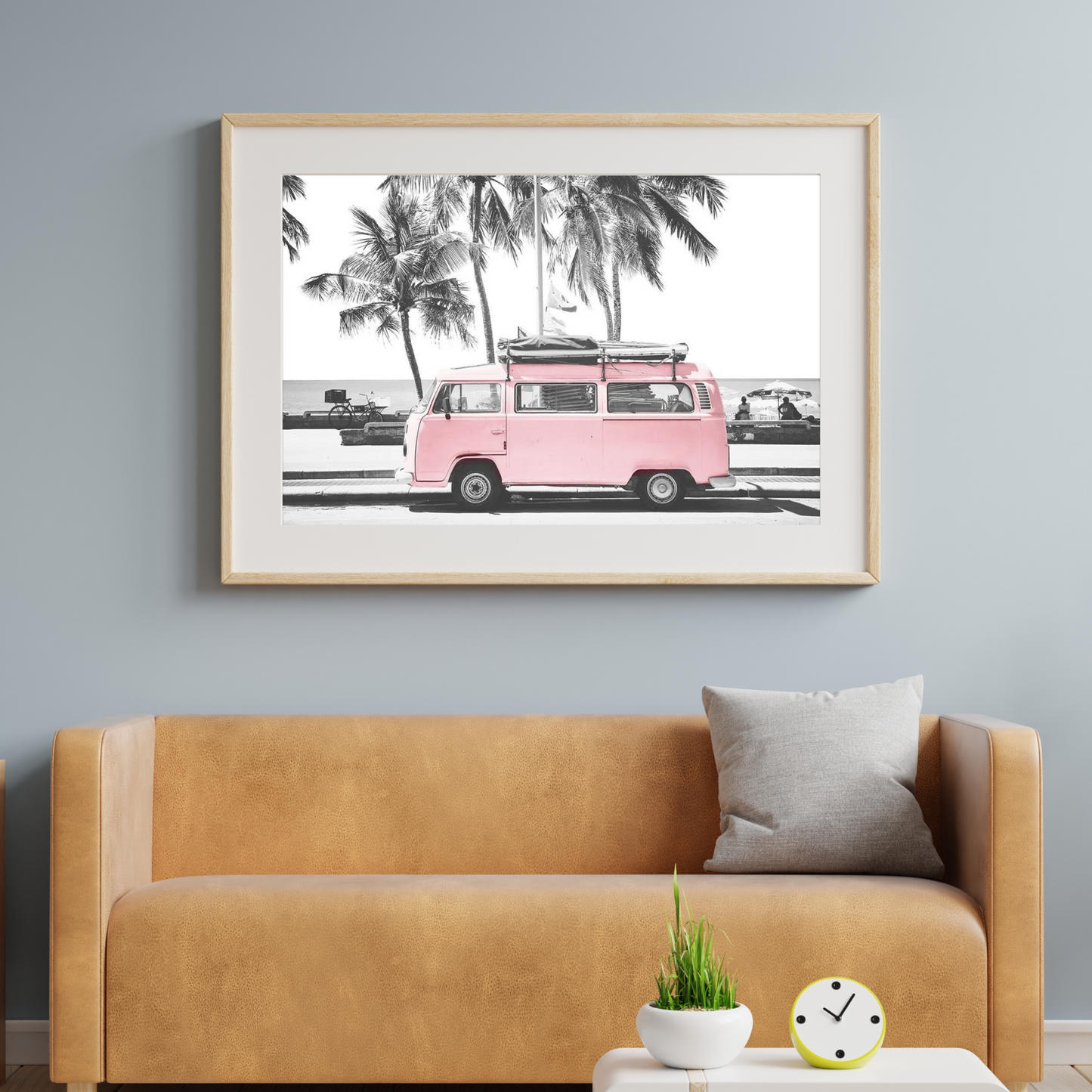 Pink Kombi Photographic Art Print