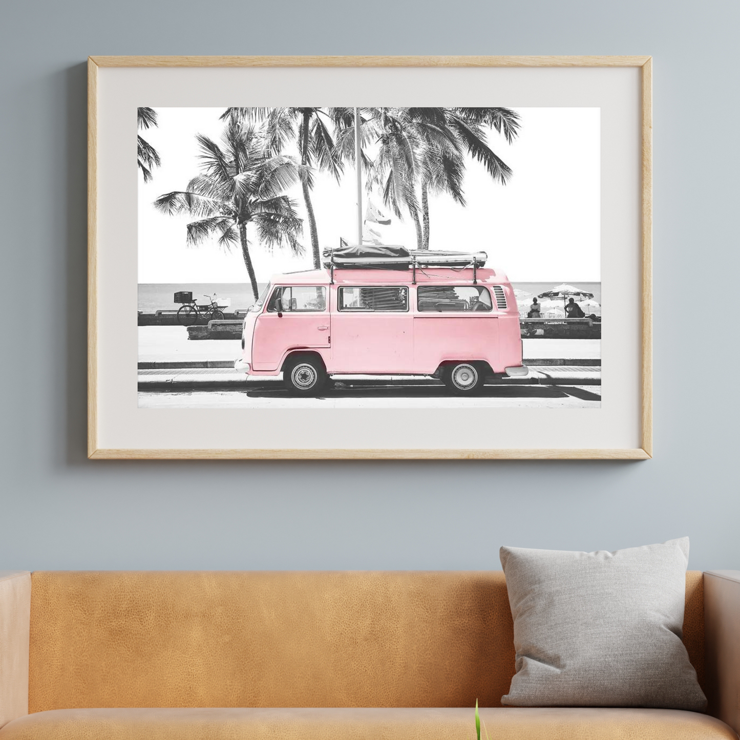 Pink Kombi Photographic Art Print