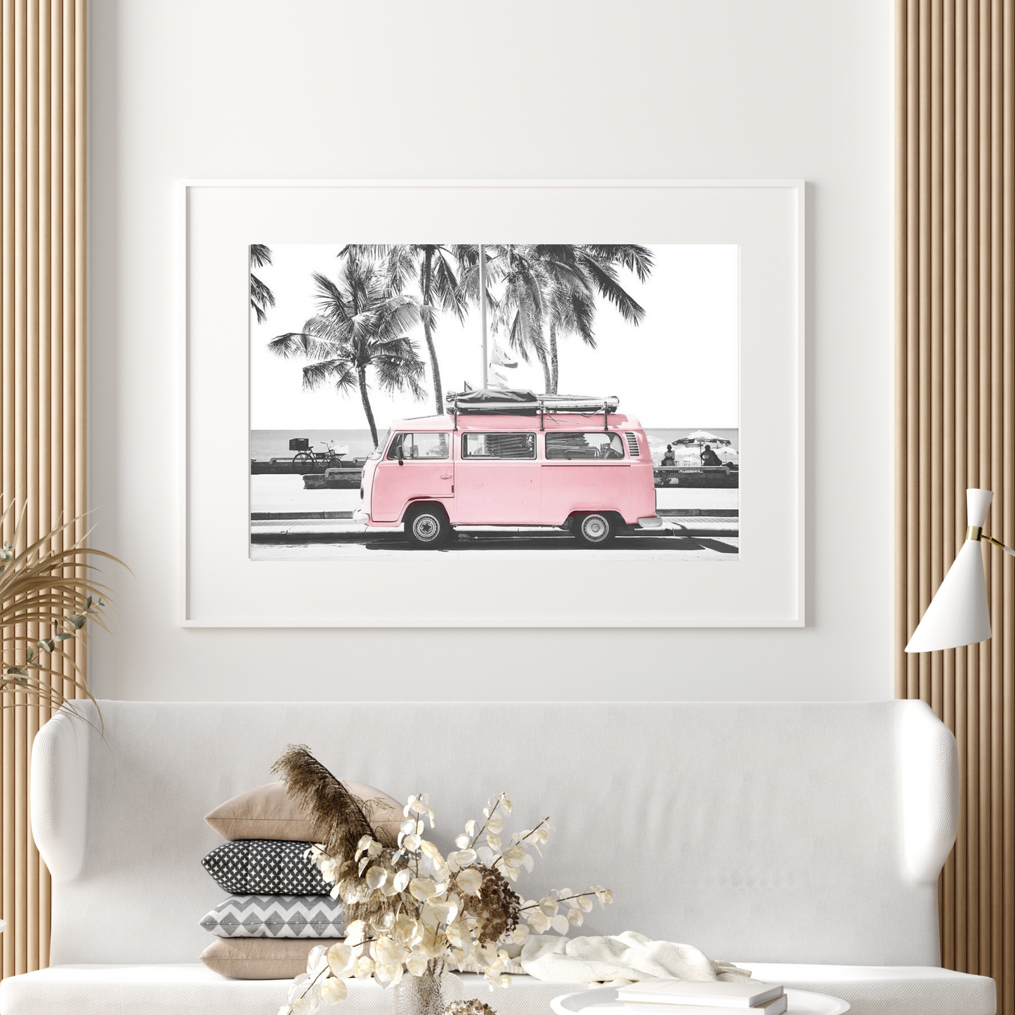 Pink Kombi Photographic Art Print