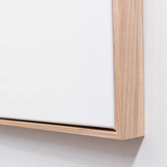 Premium Artist Grade Blank Canvas with Float Frame - 55mm deep American Oak