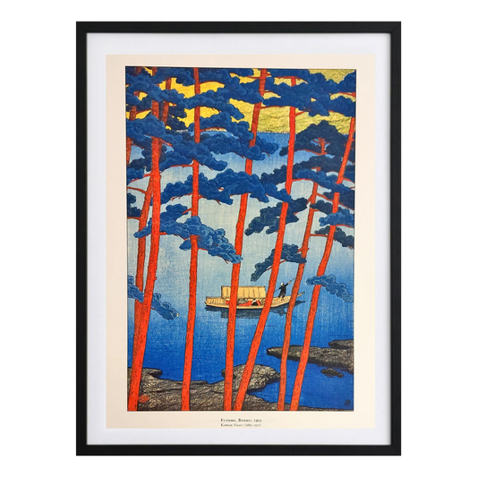 Futomi Boshu 1925 - Framed Kawase Hasui Wood Block Print