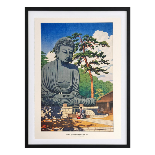 Great Buddha at Kamakura - Framed Kawase Hasui Wood Block Print