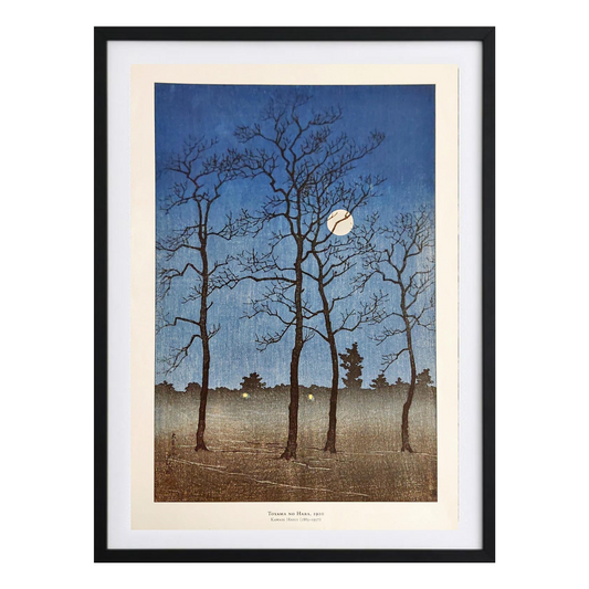 Toyama No Hara 1920 - Framed Kawase Hasui Wood Block Print