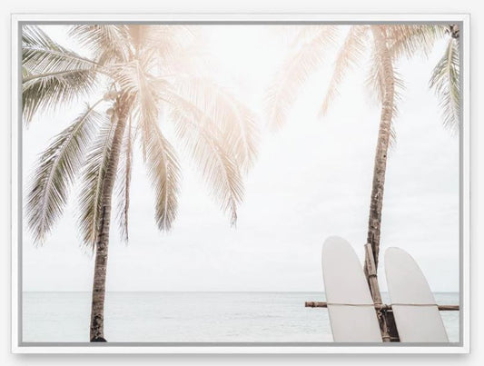 Two Surfboards Photo Canvas Print
