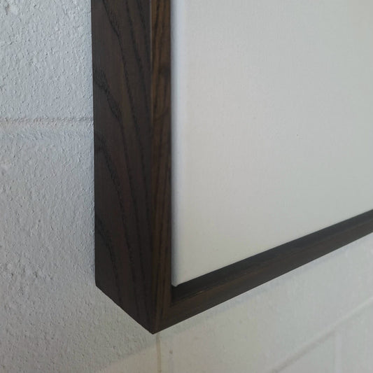 Premium Artist Grade Blank Canvas with Float Frame - 55mm Walnut