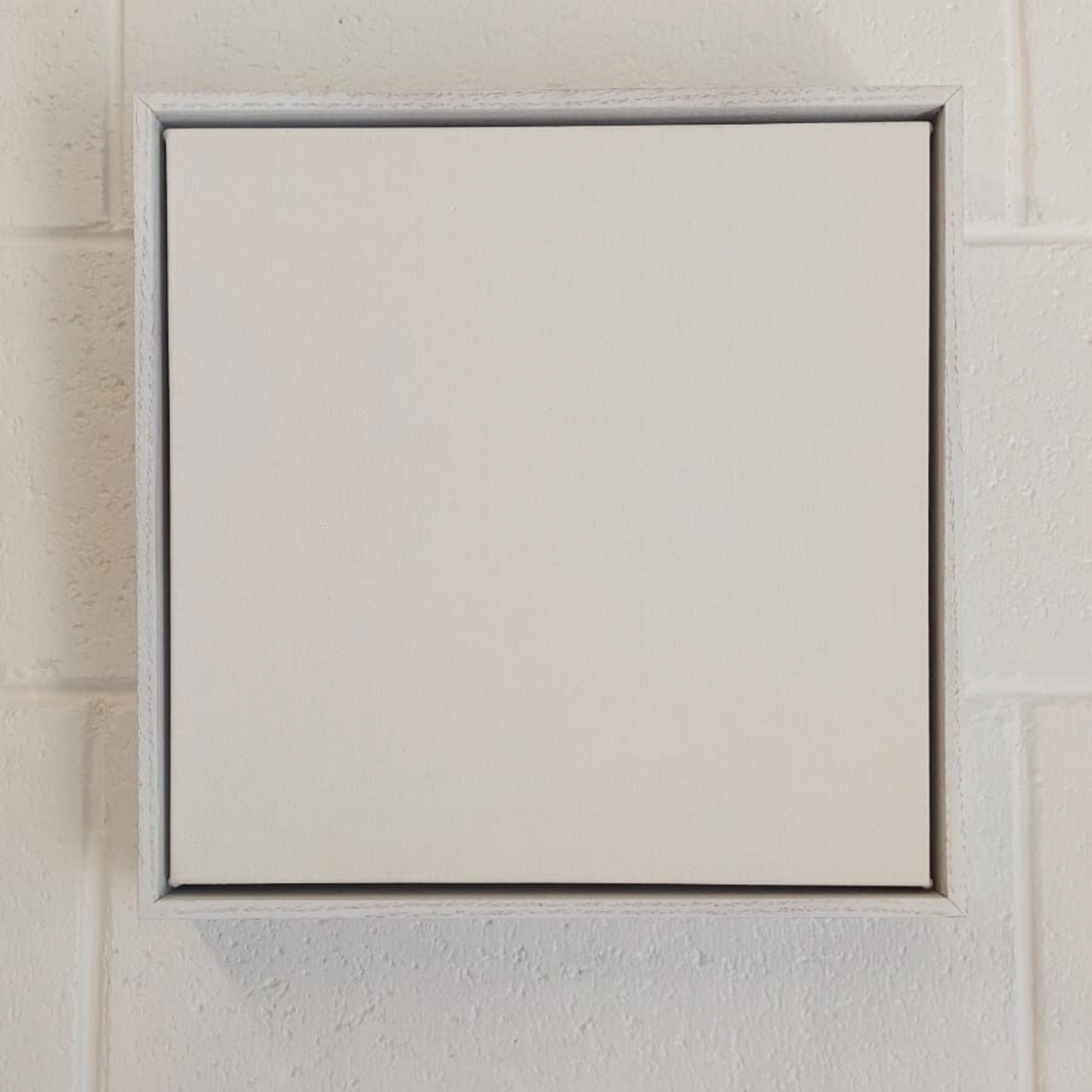 Stock Clearance 300 x 300 Artist Grade Blank Canvas with Float Frame - 55mm White Wash